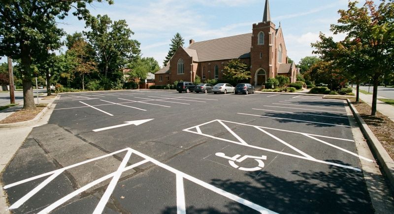 Church Parking Lot Striping in Roswell, GA