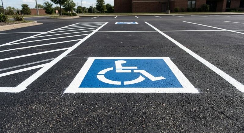Disability Parking Marking in Roswell, GA