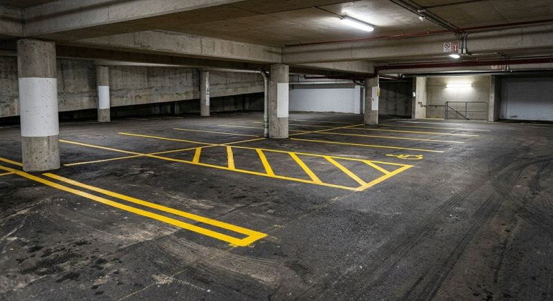 Parking Garage Striping in Suwanee, GA