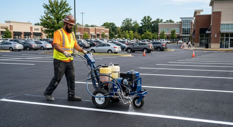 Asphalt Striping in Suwanee, GA