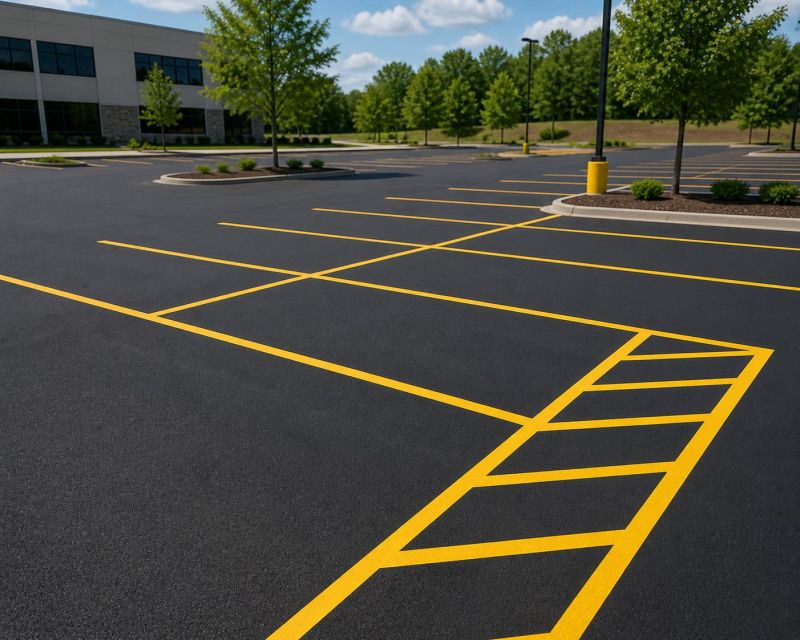Commercial Asphalt Painting in Suwanee, GA