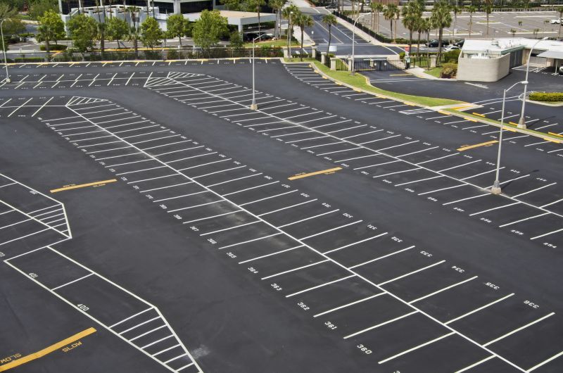 Concrete Parking Lot Striping in Lawrenceville, GA